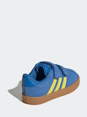 adidas Blue VL Court 3.0 Hook and Loop Trainers - Image 4 of 9