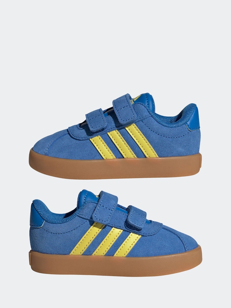adidas Blue VL Court 3.0 Hook and Loop Trainers - Image 5 of 9