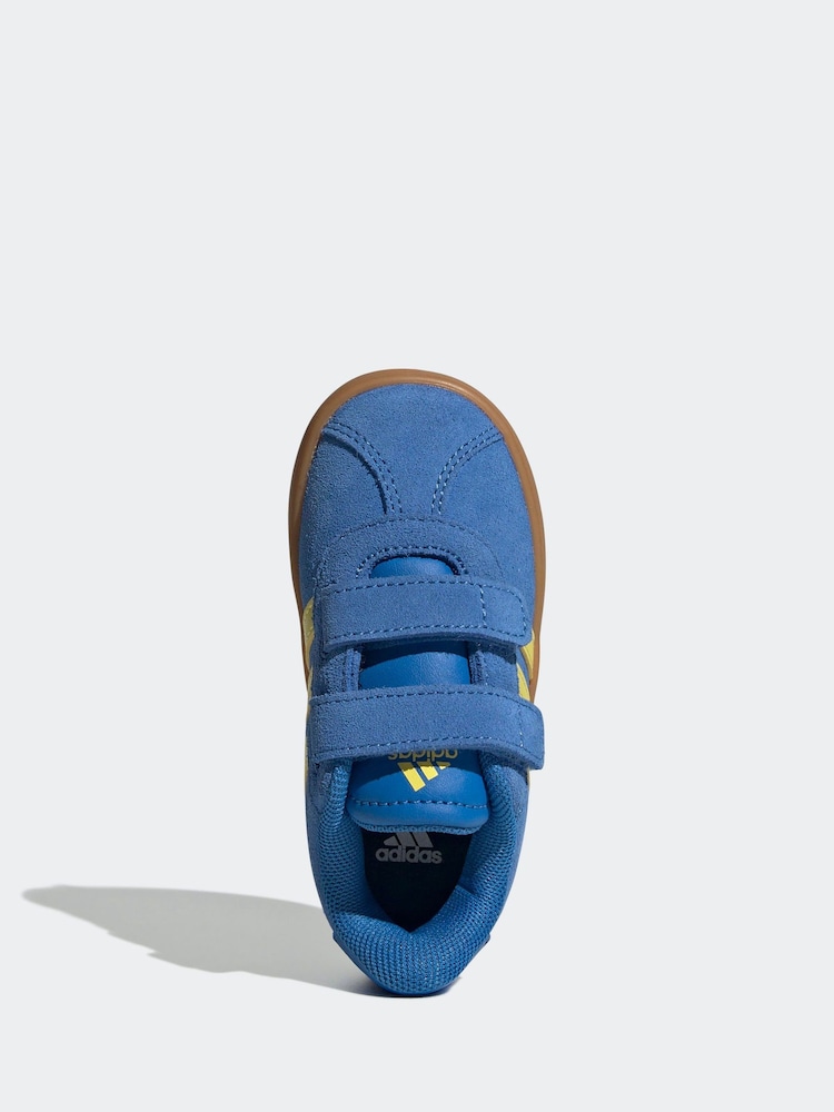 adidas Blue VL Court 3.0 Hook and Loop Trainers - Image 6 of 9