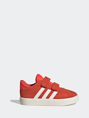 adidas Red VL Court 3.0 Hook and Loop Trainers - Image 1 of 9