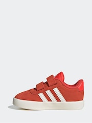 adidas Red VL Court 3.0 Hook and Loop Trainers - Image 2 of 9