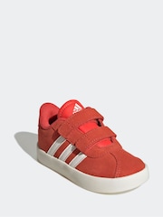 adidas Red VL Court 3.0 Hook and Loop Trainers - Image 3 of 9