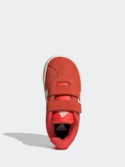 adidas Red VL Court 3.0 Hook and Loop Trainers - Image 6 of 9
