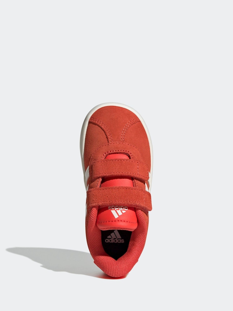 adidas Red VL Court 3.0 Hook and Loop Trainers - Image 6 of 9
