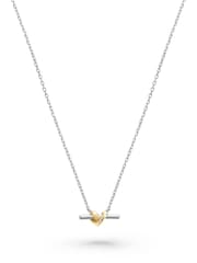Beaverbrooks Gold Silver and Yellow Plated Cubic Zirconia Knot T-Bar Necklace - Image 3 of 4
