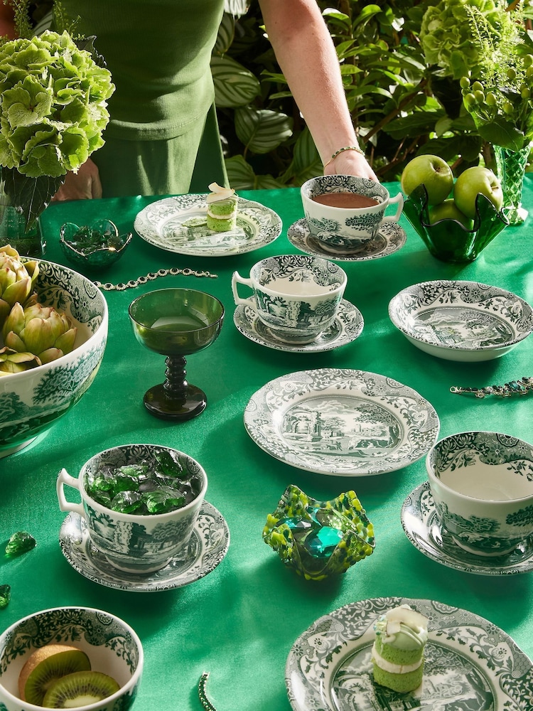 Spode Heritage Green Italian Set of 4 Breakfast Cup & Saucers - Image 2 of 3