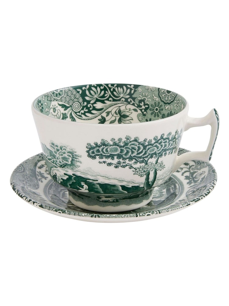Spode Heritage Green Italian Set of 4 Breakfast Cup & Saucers - Image 3 of 3