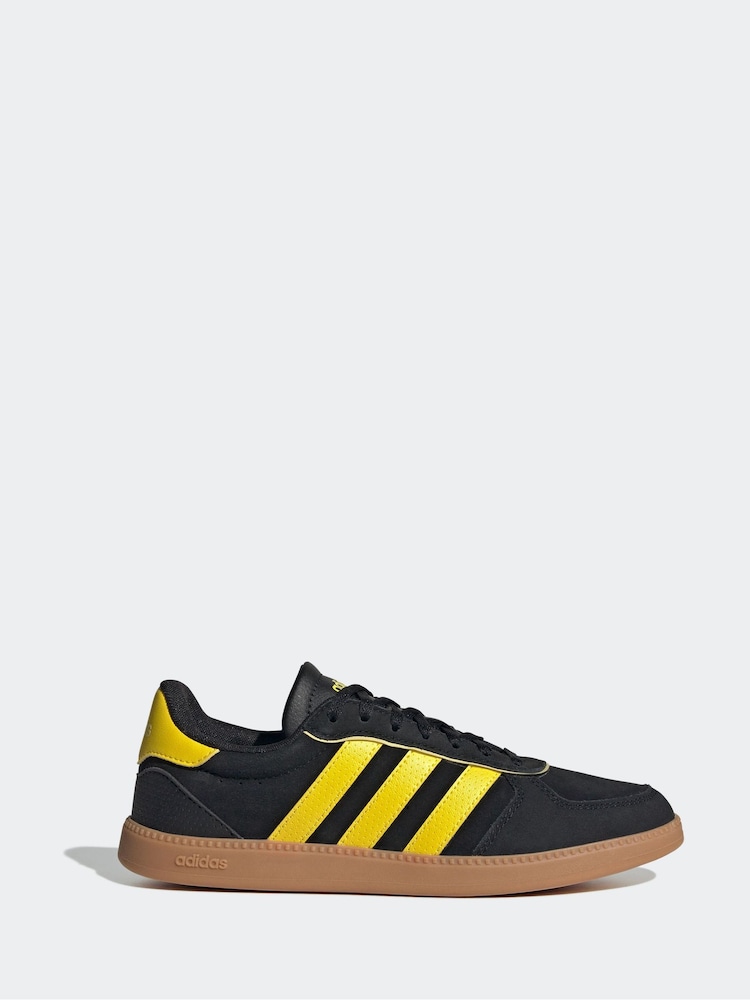 adidas Black/Yellow Breaknet Sleek Trainers - Image 1 of 9