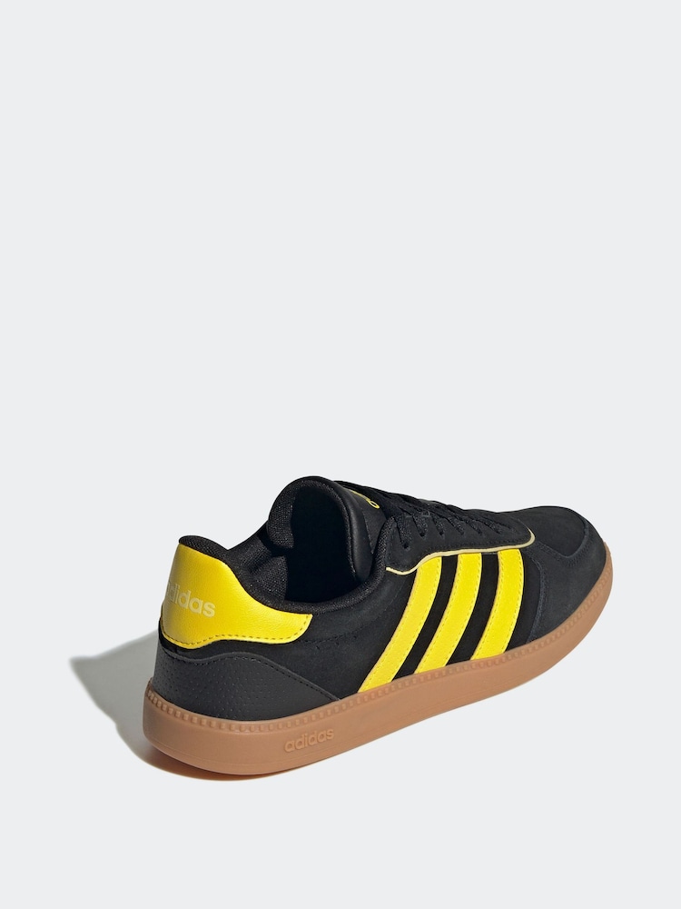 adidas Black/Yellow Breaknet Sleek Trainers - Image 4 of 9