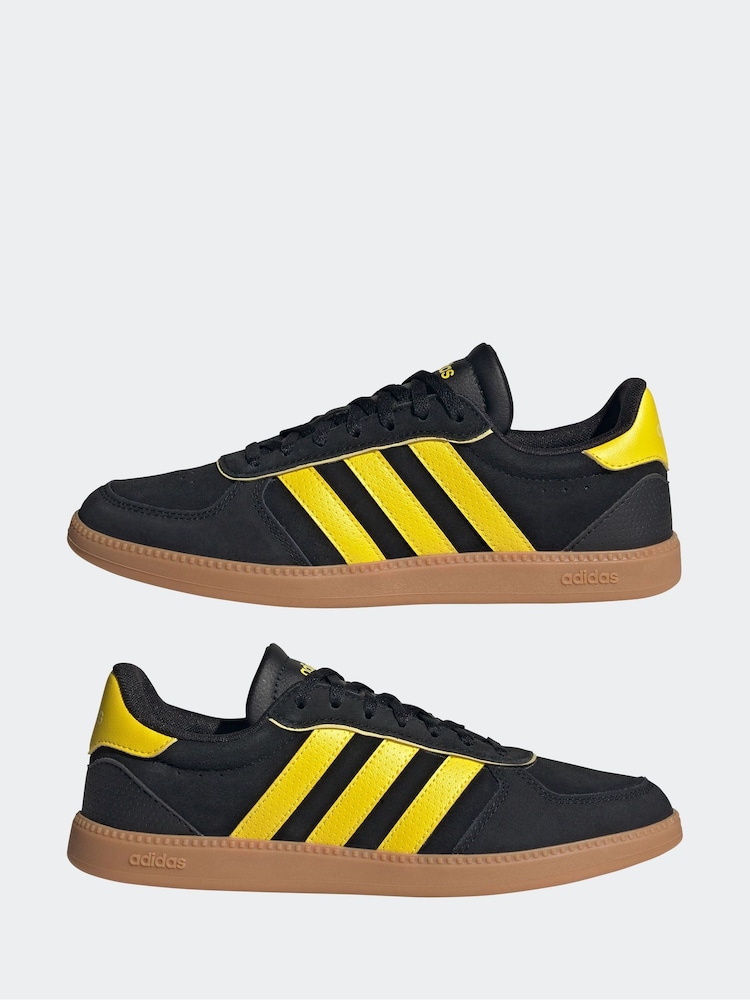 adidas Black/Yellow Breaknet Sleek Trainers - Image 5 of 9