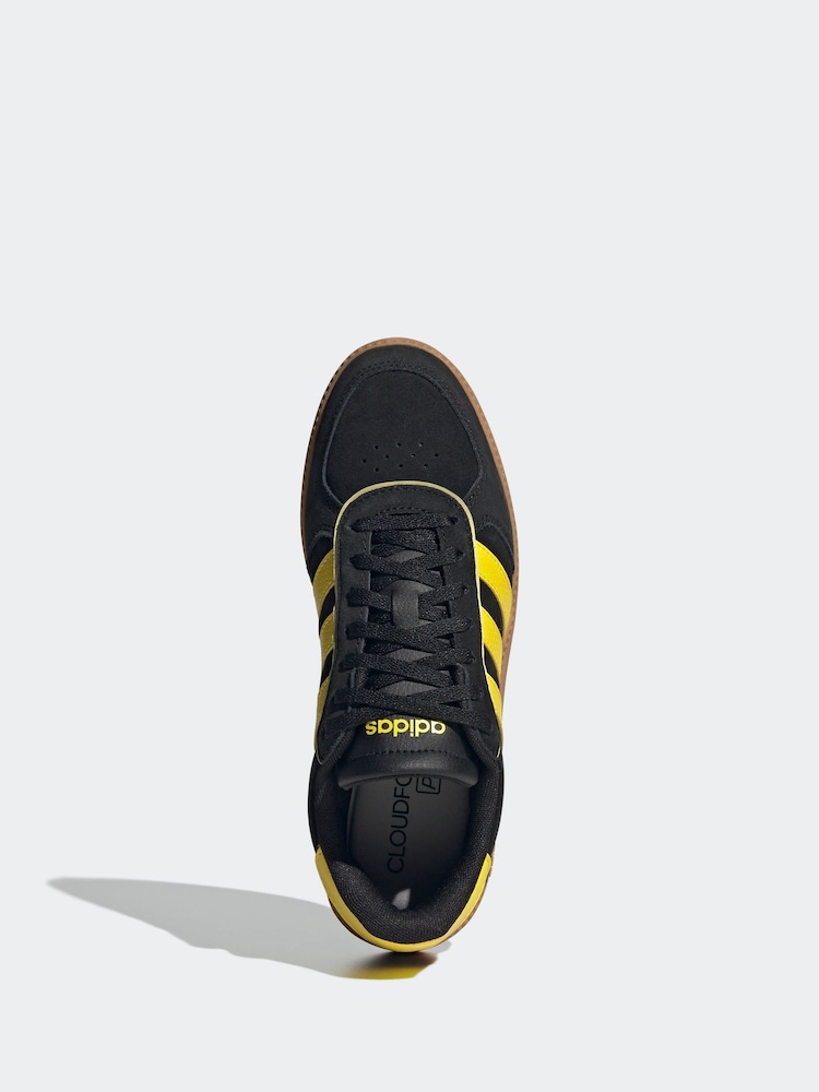adidas Black/Yellow Breaknet Sleek Trainers - Image 6 of 9