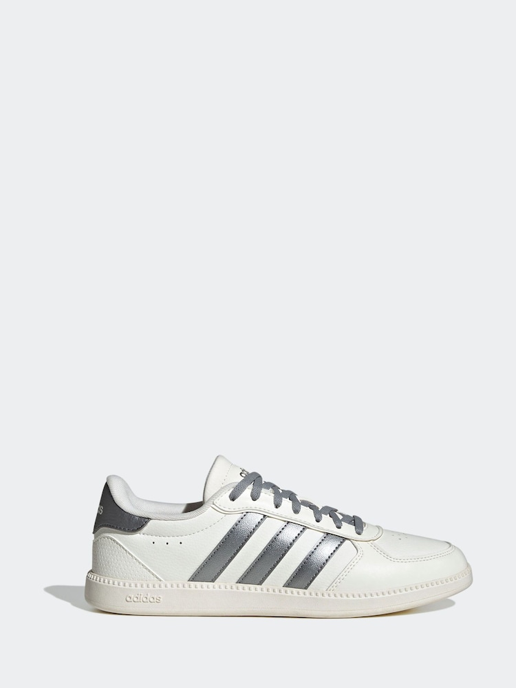 adidas White Chrome Breaknet Sleek Trainers - Image 1 of 9