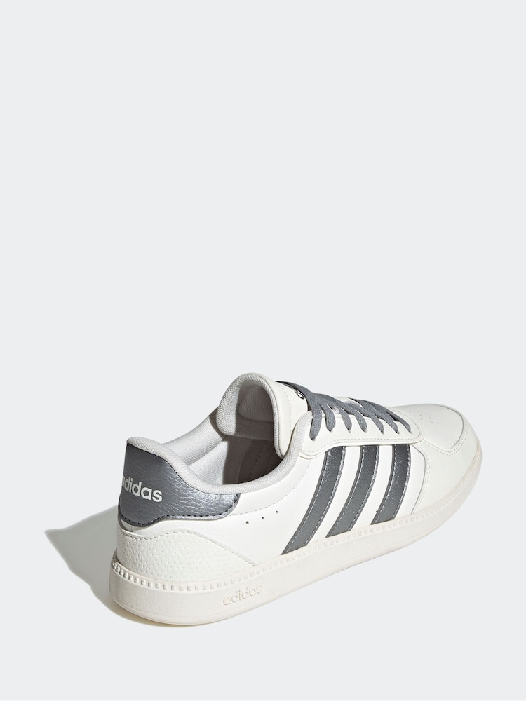 adidas White Chrome Breaknet Sleek Trainers - Image 4 of 9