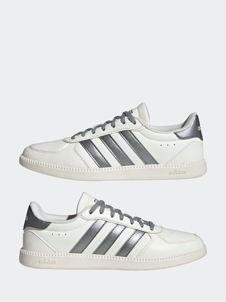 adidas White Chrome Breaknet Sleek Trainers - Image 5 of 9