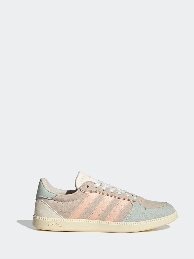 adidas Off White Chrome Breaknet Sleek Trainers - Image 1 of 9