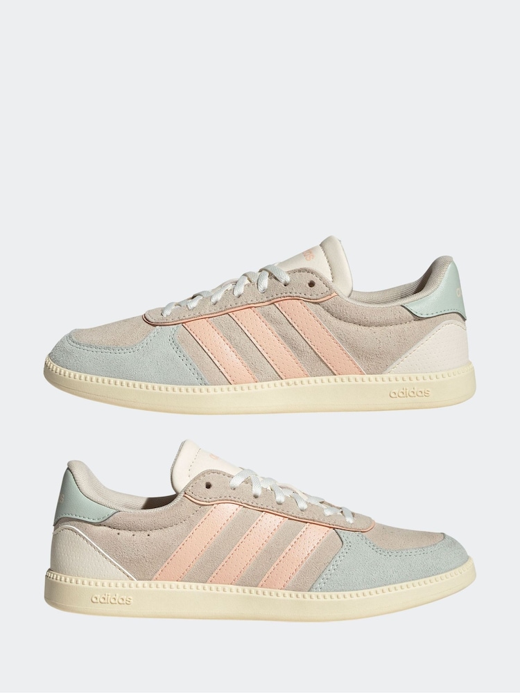 adidas Off White Chrome Breaknet Sleek Trainers - Image 4 of 9