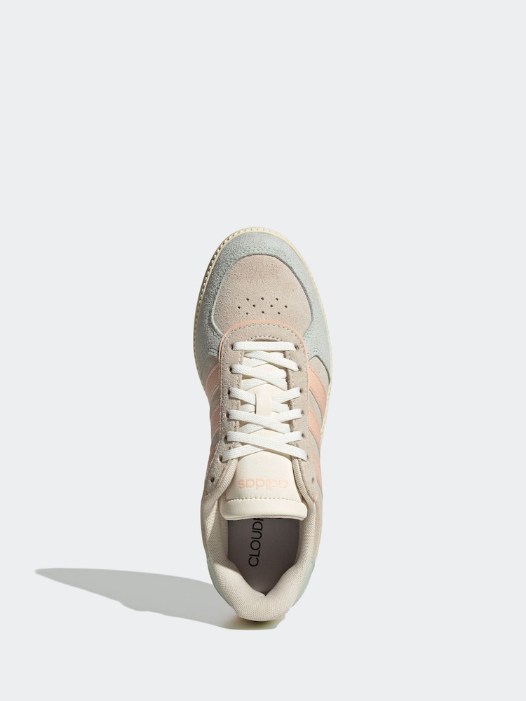 adidas Off White Chrome Breaknet Sleek Trainers - Image 6 of 9