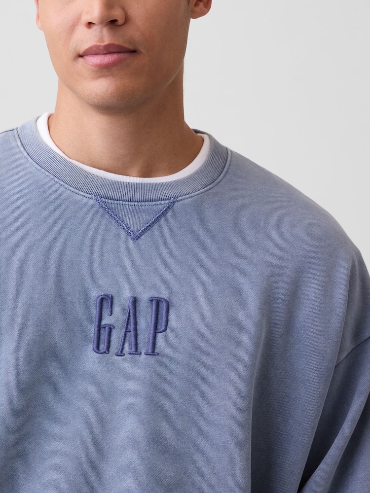 Zils - Gap smagsvara lielizmēra sporta krekls ar logotipu - Attēls 4 no 4