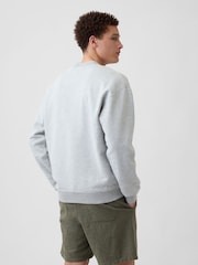 Gap Grey Relaxed Mini-Logo Sweatshirt - Image 2 of 6