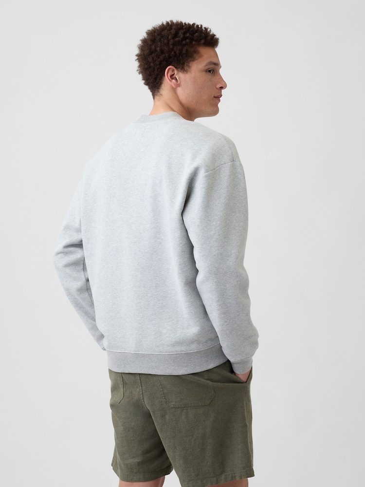 Gap Grey Relaxed Mini-Logo Sweatshirt - Image 2 of 6