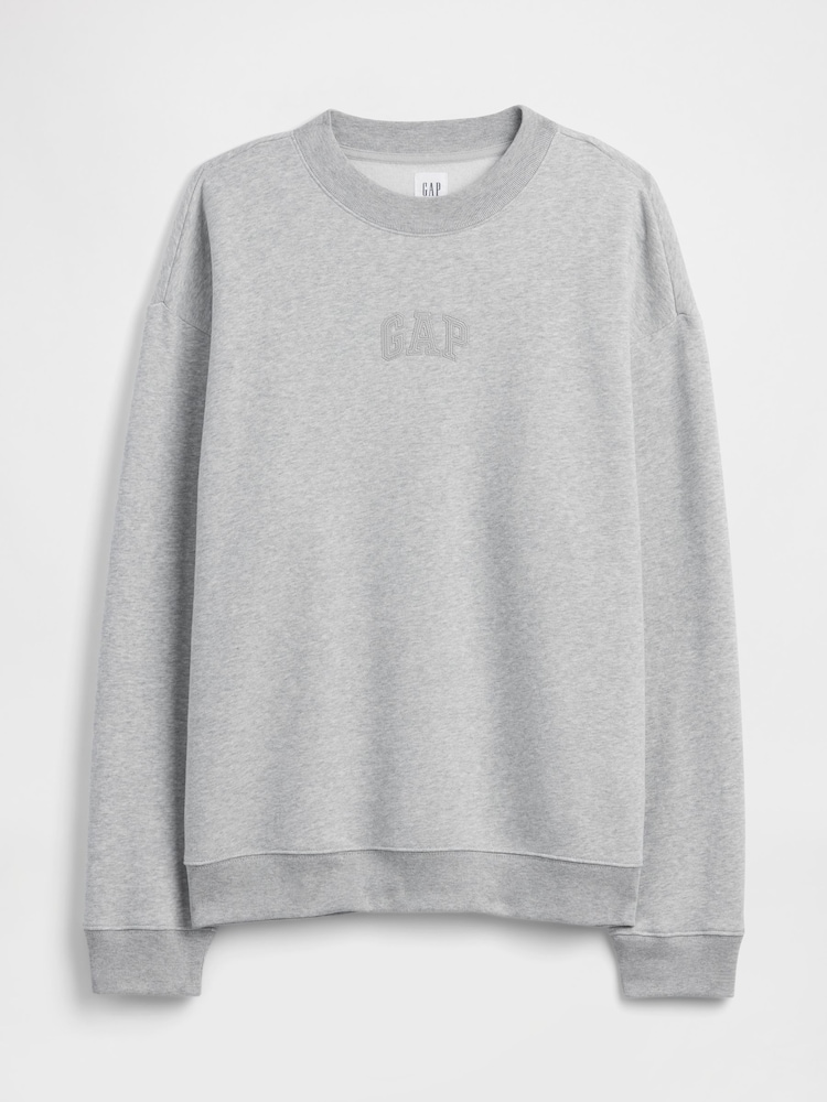 Gap Grey Relaxed Mini-Logo Sweatshirt - Image 6 of 6