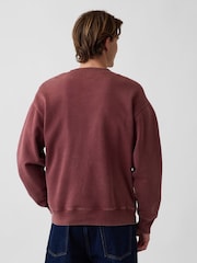 Braun - Gap Boxy Washed-Fleece Crew Neck Sweatshirt - Bild 2 von 3