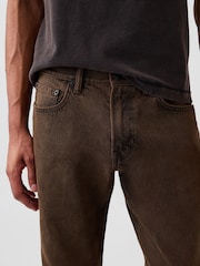 Gap Brown Canvas Relaxed Straight Jeans - Image 3 of 6