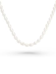 Beaverbrooks Silver Tone Rice Pearl Necklace - Image 2 of 3