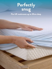 Slumberdown Blue Cool Sleep Ultracool Nylon Summer Fitted Sheet - Image 5 of 10