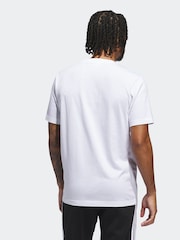 Alb - Tricou din bumbac cu model grafic 100% adidas Model camuflaj - Imaginea 2 din 5