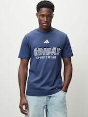 adidas House of Tiro Linear Graphic 100% Cotton T-Shirt - Image 1 of 4