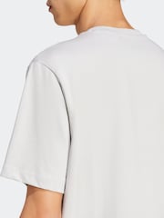 adidas Grey House of Tiro Linear 100% Cotton Graphic Print T-Shirt - Image 10 of 10