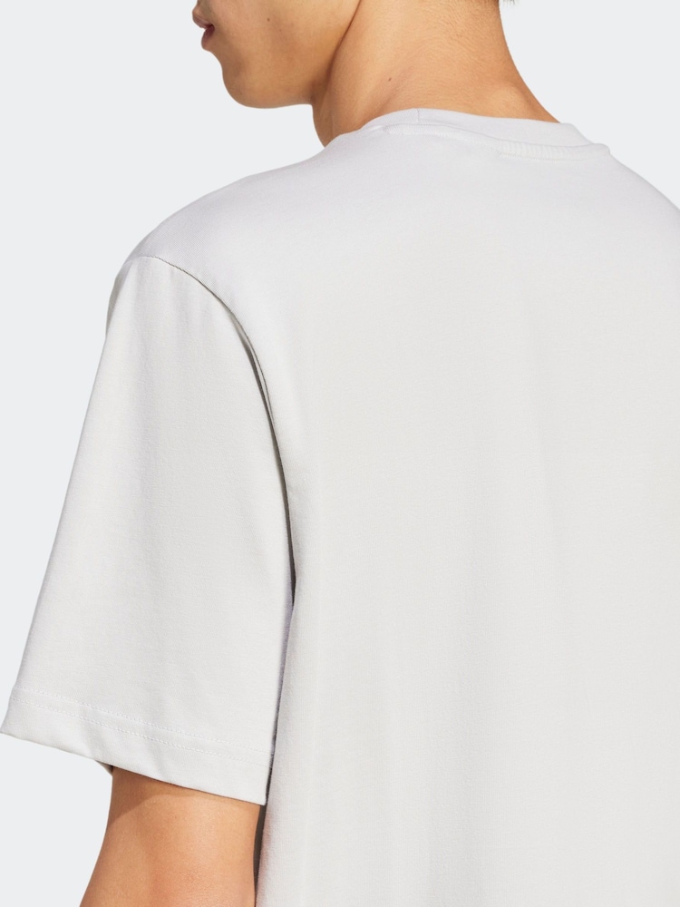 adidas Grey House of Tiro Linear 100% Cotton Graphic Print T-Shirt - Image 10 of 10