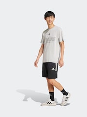 adidas Grey House of Tiro Linear 100% Cotton Graphic Print T-Shirt - Image 8 of 10