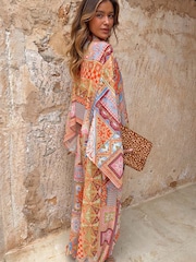Never Fully Dressed Cream Naomi Trousers in Dolce Vita Print - Image 2 of 4