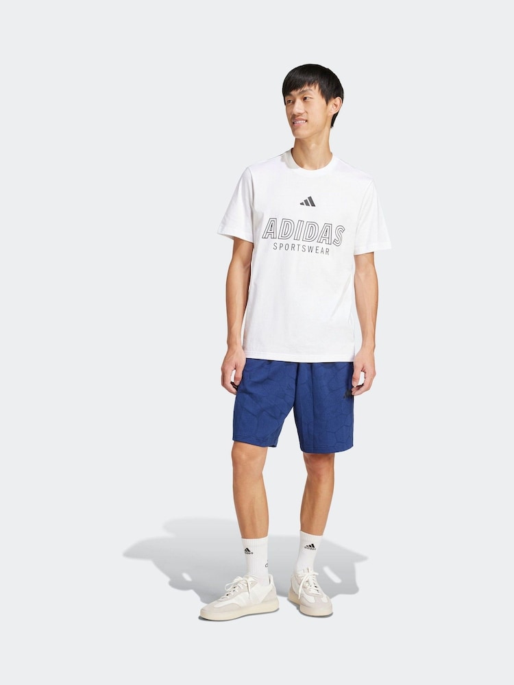 adidas White House of Tiro Linear 100% Cotton Graphic Print T-Shirt - Image 2 of 7
