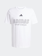 adidas White House of Tiro Linear 100% Cotton Graphic Print T-Shirt - Image 7 of 7