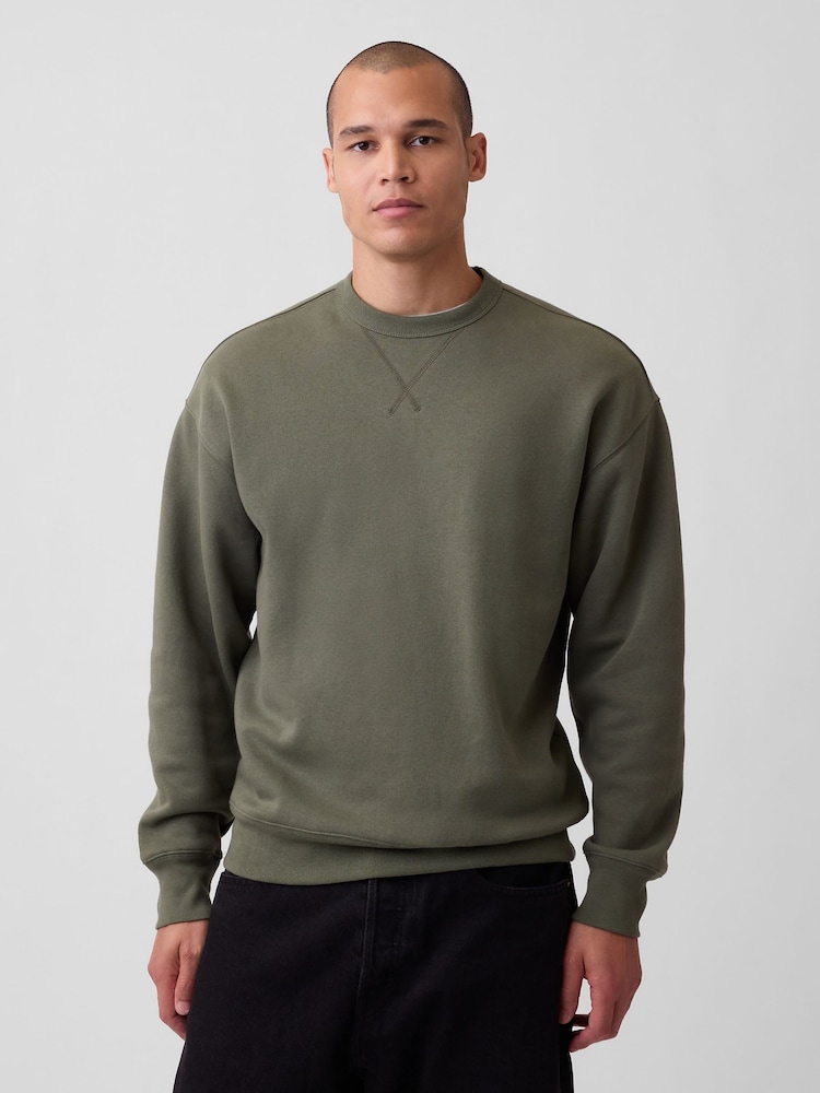 Grün - Gap Boxy Washed-Fleece Crew Neck Sweatshirt - Bild 1 von 3 Grün - Gap Boxy Washed-Fleece Crew Neck Sweatshirt - Bild 1 von 3