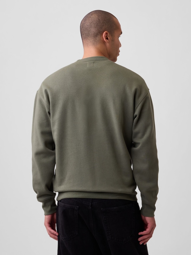 Grün - Gap Boxy Washed-Fleece Crew Neck Sweatshirt - Bild 2 von 3 Grün - Gap Boxy Washed-Fleece Crew Neck Sweatshirt - Bild 2 von 3