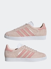 adidas Originals Pink/Red Gazelle Trainers - Image 4 of 8