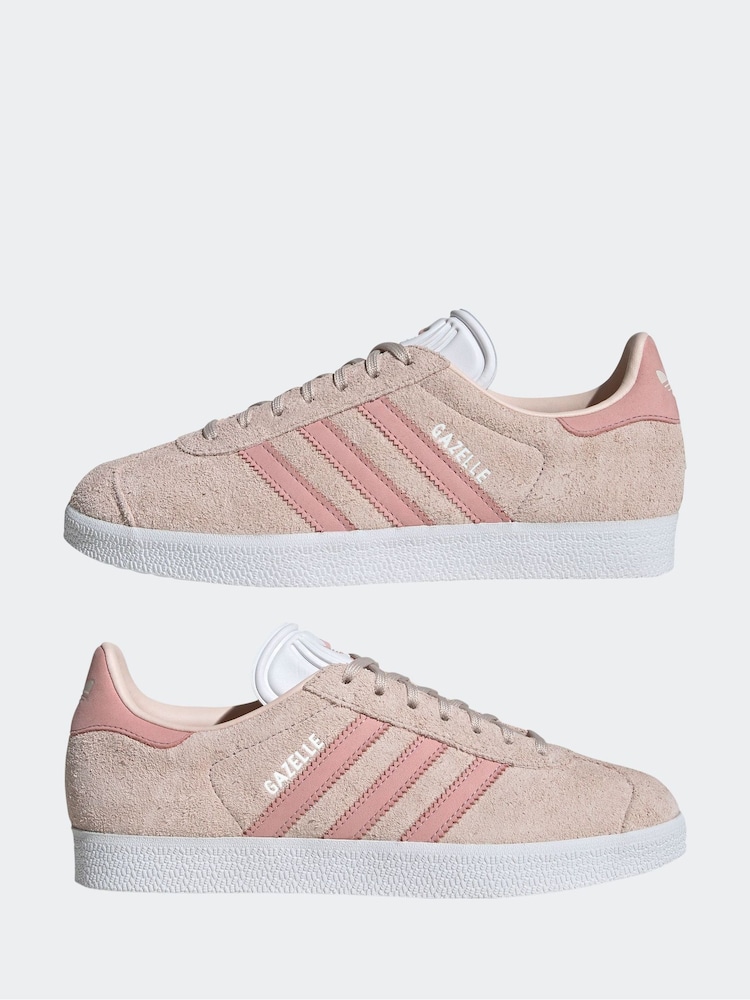 adidas Originals Pink/Red Gazelle Trainers - Image 4 of 8