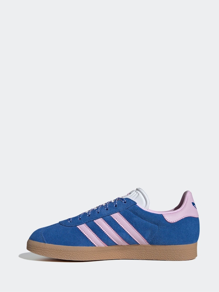 adidas Originals Blue Gazelle Trainers - Image 4 of 11