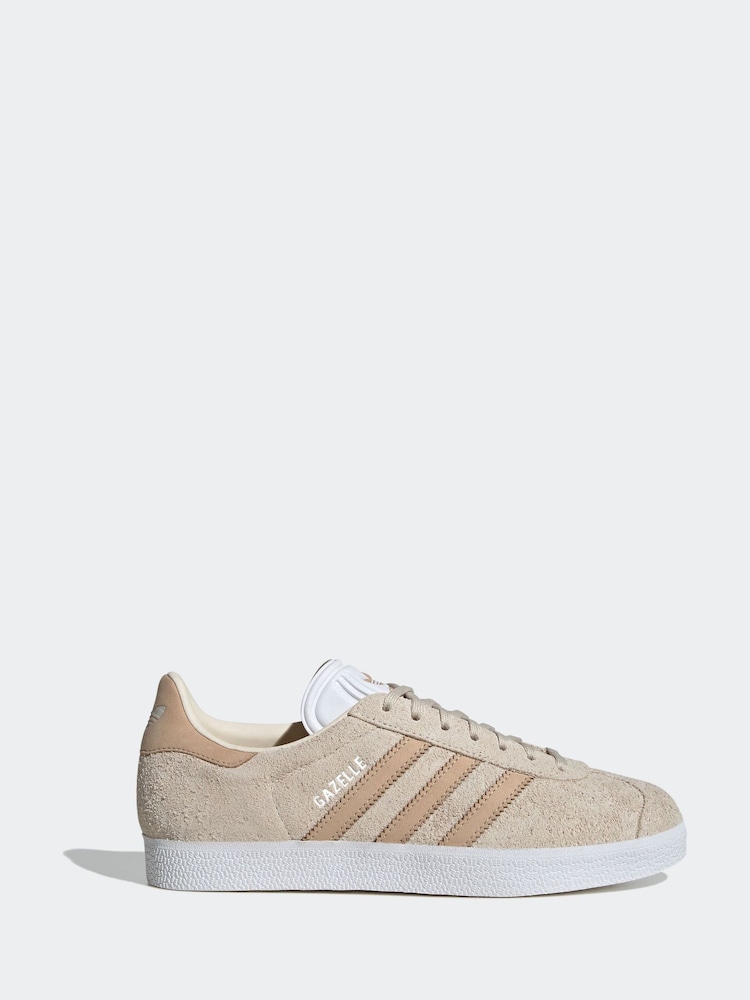 adidas Originals Natural Gazelle Trainers - Image 1 of 8