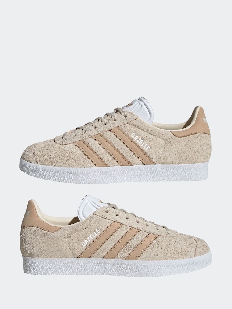 adidas Originals Natural Gazelle Trainers - Image 6 of 8