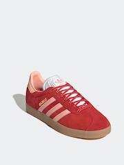 adidas Originals Red Gazelle Trainers - Image 3 of 8