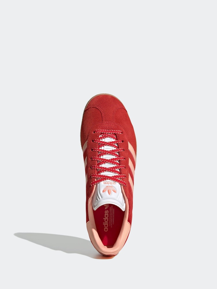 adidas Originals Red Gazelle Trainers - Image 5 of 8