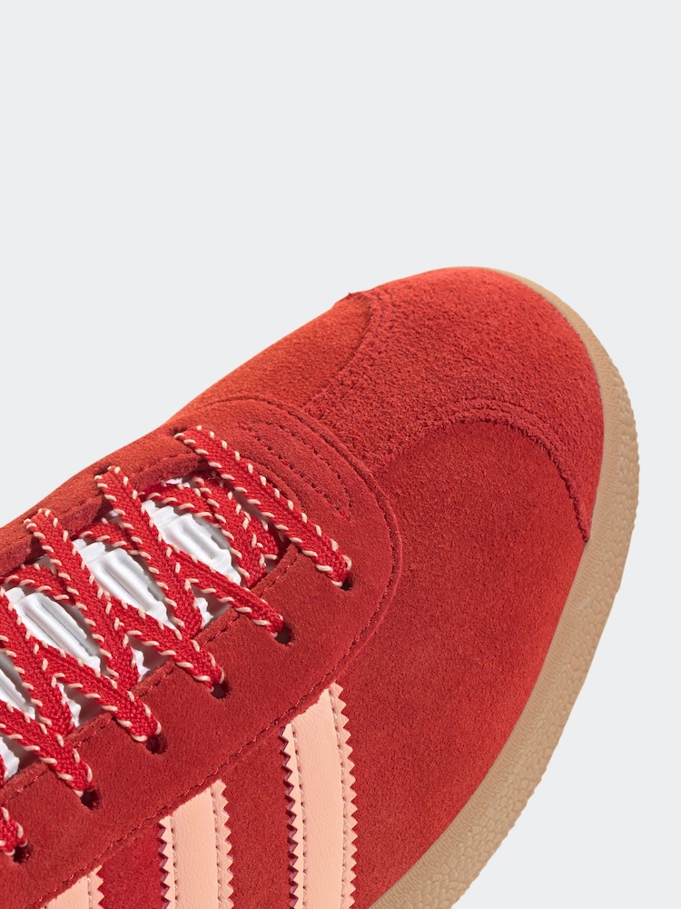 adidas Originals Red Gazelle Trainers - Image 8 of 8