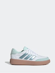adidas Off White Courtblock Trainers - Image 1 of 9