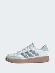 adidas Off White Courtblock Trainers - Image 2 of 9