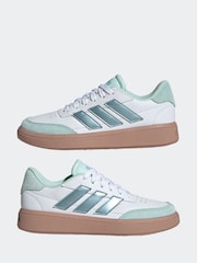 adidas Off White Courtblock Trainers - Image 5 of 9